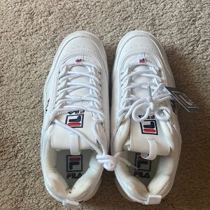 White Filas Size 6 1/2